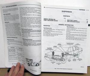 1989 Jeep Dealer Eagle Premier Service Shop Repair Manual Book Original