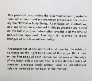 1971 Chevrolet Vega Fisher Body Service Manual