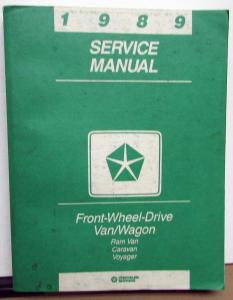 1989 Dodge Caravan & Plymouth Voyager Dealer Service Shop Repair Manual