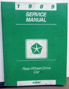 1989 Chrysler Dodge Plymouth Dealer RWD Service Shop Manual Diplomat Fifth Ave