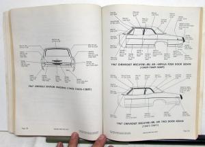 1967 Body by Fisher Parts Illustrations Book Buick Cadillac Chevy Olds Pontiac