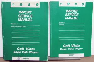 1989 Dodge Plymouth Eagle Colt Vista Wagon Dealer Service Shop Repair Manual Set