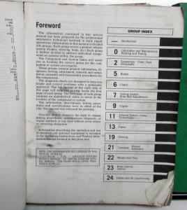 1989 Chrysler Dodge Plymouth FWD Dealer Service Shop Manual Daytona Shadow Aries