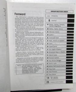 1989 Chrysler Dodge Plymouth FWD Dealer Service Shop Manual Daytona Shadow Aries