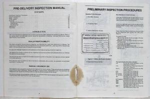 1988 GM Medium & Heavy Duty Trucks Pre-Delivery Inspection Manual Exc School Bus