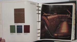 1975 Oldsmobile Dealer Album Paint Chips Upholstery Cutlass Toronado