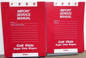 1990 Dodge Plymouth Eagle Colt Vista Wagon Dealer Service Shop Repair Manual Set