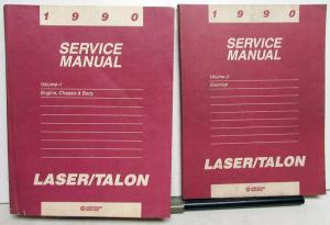 1990 Plymouth Laser & Eagle Talon Dealer Service Shop Repair Manual 2 Vol Set