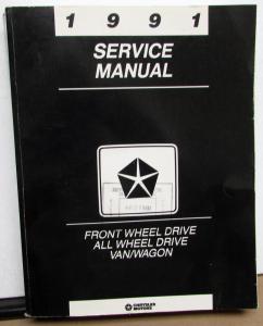 1991 Chrysler Dodge Plymouth FWD & AWD Van Service Shop Manual Caravan Voyager