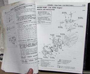 1991 Plymouth Laser & Eagle Talon Dealer Service Shop Repair Manual 2 Vol Set
