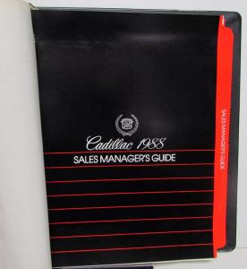 1988 Cadillac Insight Sales Training Dealer Album Cassette Allante Fleetwood