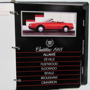 1988 Cadillac Insight Sales Training Dealer Album Cassette Allante Fleetwood