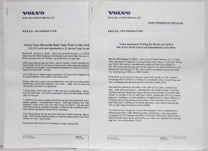 2004 Volvo Full Line Media Information Press Kit Plus New 2005 V50