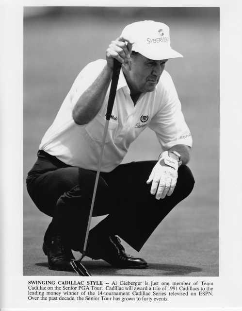 1991 Cadillac Team on Senior PGA Press Photo 0211 - Al Gieberger