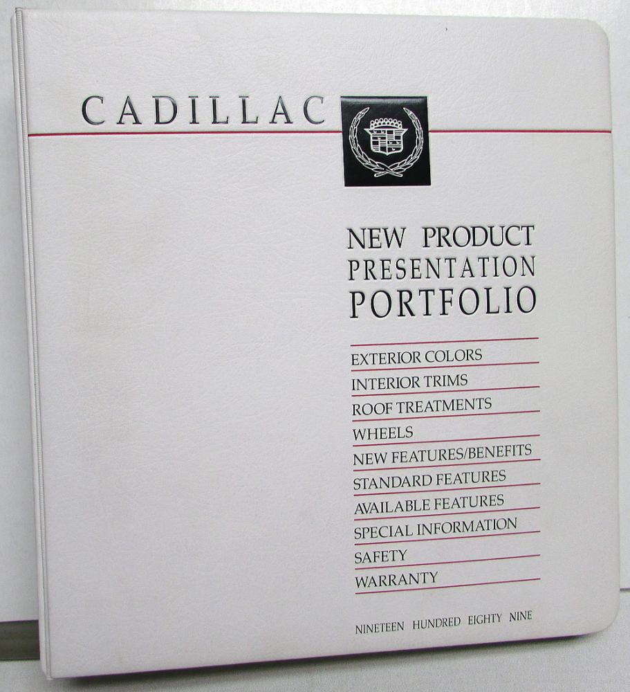1989 Cadillac New Product Presentation Dealers Album Colors Features Allante