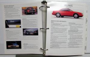 1989 Cadillac New Product Presentation Dealers Album Colors Features Allante