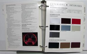 1989 Cadillac New Product Presentation Dealers Album Colors Features Allante