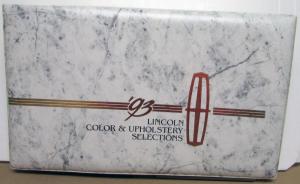 1993 Lincoln Color & Upholstery Selections Mark VIII Town Car Continental