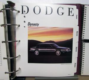 1989 Dodge Color & Trim Selector Dealers Album Spirit Dynasty Daytona Shadow