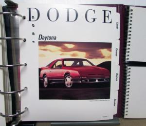 1989 Dodge Color & Trim Selector Dealers Album Spirit Dynasty Daytona Shadow