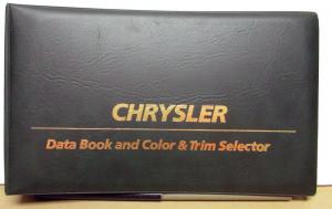 1980 Chrysler Data Book Color & Trim Dealer Album LeBaron Cordoba New Port