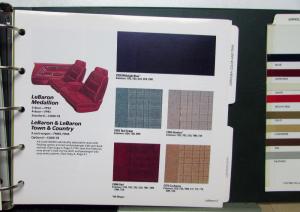 1980 Chrysler Data Book Color & Trim Dealer Album LeBaron Cordoba New Port