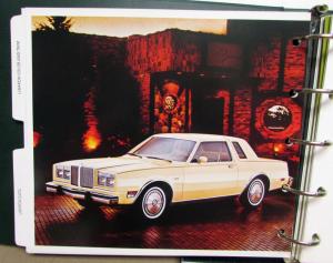 1980 Chrysler Data Book Color & Trim Dealer Album LeBaron Cordoba New Port