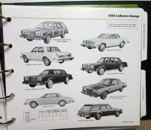 1980 Chrysler Data Book Color & Trim Dealer Album LeBaron Cordoba New Port