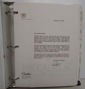 1991 Cadillac Media Information Press Kit - Allante Fleetwood DeVille Seviille
