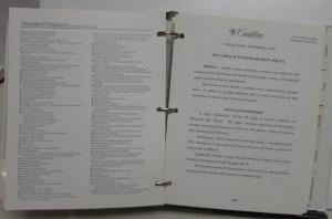 1991 Cadillac Media Information Press Kit - Allante Fleetwood DeVille Seviille