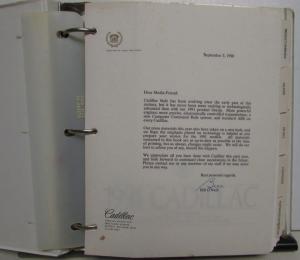1991 Cadillac Media Information Press Kit - Allante Fleetwood DeVille Seviille