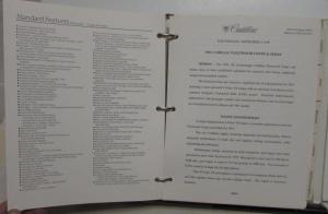 1991 Cadillac Media Information Press Kit - Allante Fleetwood DeVille Seviille