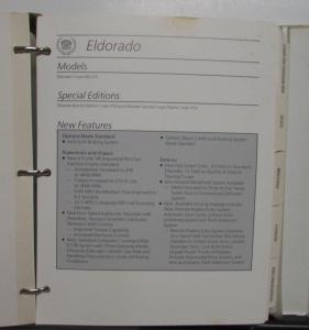 1991 Cadillac Media Information Press Kit - Allante Fleetwood DeVille Seviille