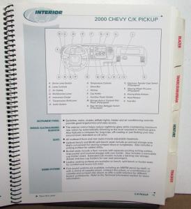 2000 Chevrolet Trucks Product Guide Dealer Album S10 C/K Pickup Silverado