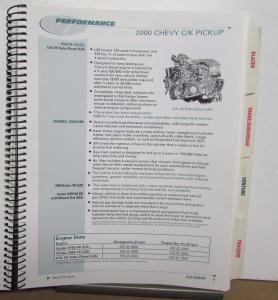 2000 Chevrolet Trucks Product Guide Dealer Album S10 C/K Pickup Silverado