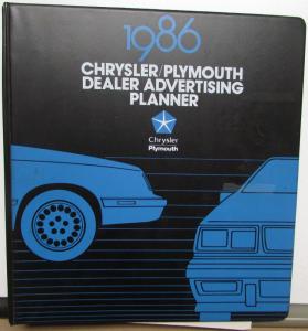 1986 Chrysler Plymouth Advertising Planner Slicks Dealer Album Colt Conquest