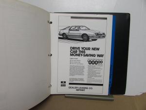 1986 Chrysler Plymouth Advertising Planner Slicks Dealer Album Colt Conquest