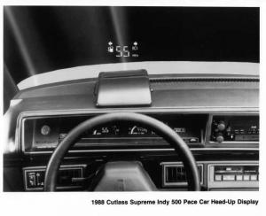 1988 Oldsmobile Cutlass Supreme Indy 500 Pace Car HUD Press Photo 0323