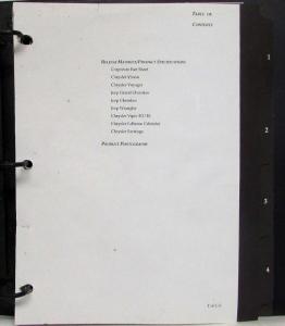 1994 Chrysler Corporation International Media Product Information Press Kit