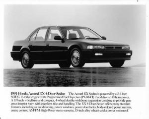 1991 Honda Accord EX 4-Door Sedan Press Photo 0036