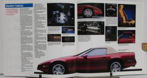 1990 Corvette Dealer Sales Brochure C4 Coupe Convertible Racing