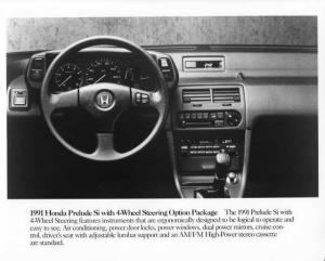 1991 Honda Prelude with 4WS Option Package Interior Press Photo 0043