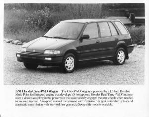 1991 Honda Civic 4WD Wagon Press Photo 0047