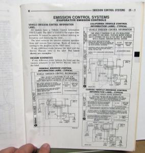 1992 Dodge Monaco & Eagle Premier Dealer Service Shop Repair Manual Supplement