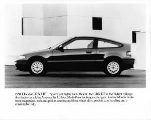 1991 Honda CRX HF Press Photo 0051