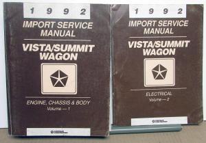 1992 Dodge Vista & Eagle Summit Wagon Dealer Service Shop Repair Manual Set