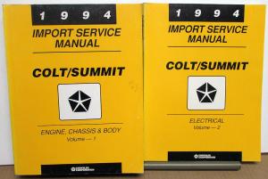 1994 Dodge Plymouth Colt & Eagle Summit Service Shop Repair Manual 2 Vol Set