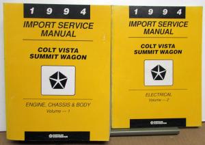 1994 Dodge Colt Vista & Eagle Summit Wagon Dealer Service Shop Repair Manual Set