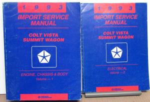 1993 Dodge Colt Vista & Eagle Summit Wagon Dealer Service Shop Repair Manual Set