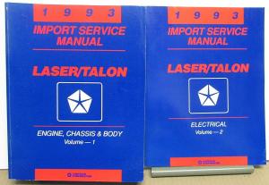 1993 Plymouth Laser & Eagle Talon Dealer Service Shop Repair Manual 2 Vol Set